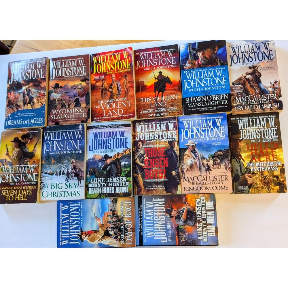 William W. Johnstone Western Lot of 14 PB Books Luke Jensen MacCallister Cowboys